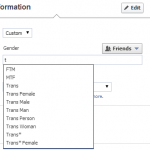 Facebook profile(Gender)